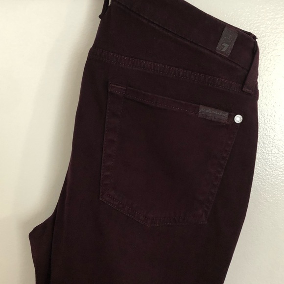 7 For All Mankind Mid-Rise Skinny - Deep Purple - Picture 5 of 13